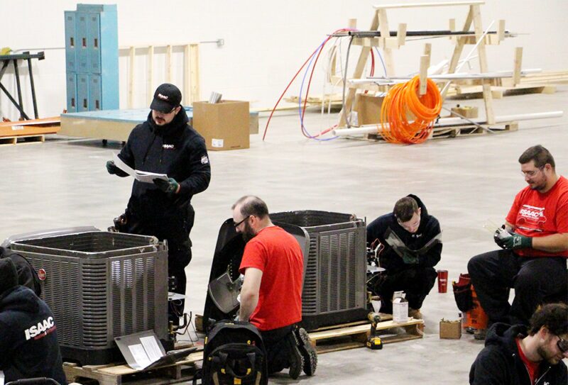  A warehouse full of heaters that need to be installed and finished to be able to be used.